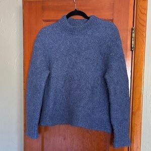 Madewell Heathered Blue Turtleneck Sweater